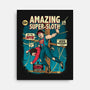 Amazing Super Sloth-none stretched canvas-DonovanAlex