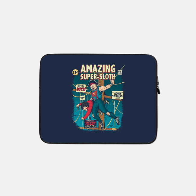Amazing Super Sloth-none zippered laptop sleeve-DonovanAlex