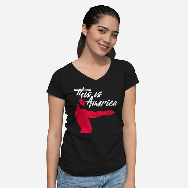 America It Is-womens v-neck tee-zerobriant