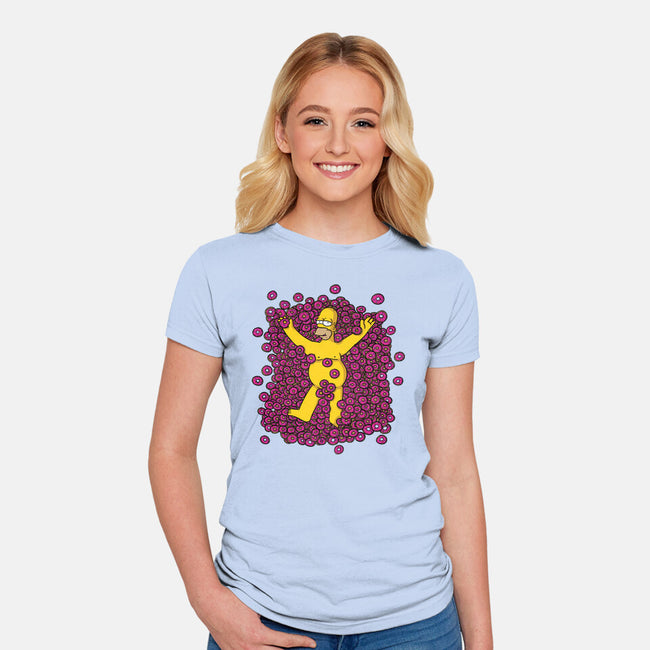 American Donuts-womens fitted tee-Amdy