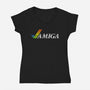 Amiga-womens v-neck tee-MindsparkCreative