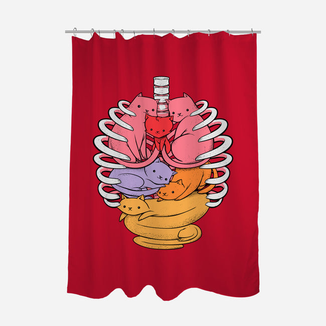 Anatomicat-none polyester shower curtain-tobefonseca