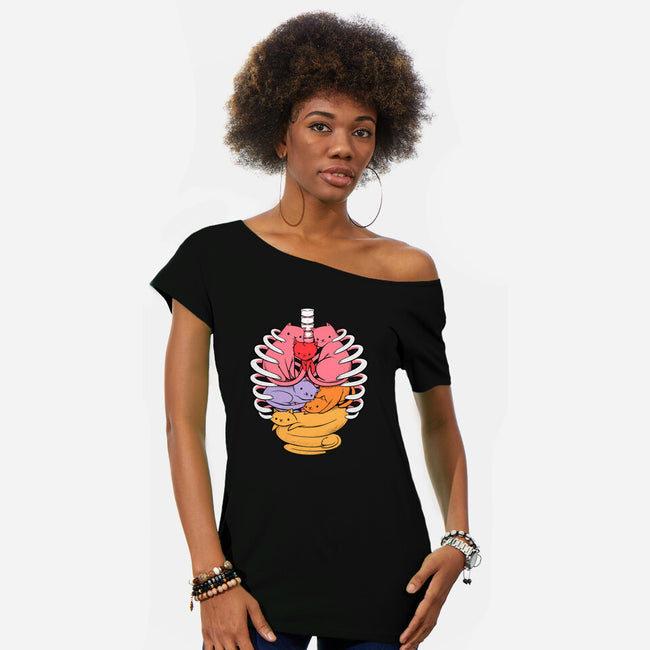 Anatomicat-womens off shoulder tee-tobefonseca