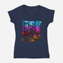 Anchovy Alley-womens v-neck tee-DJKopet