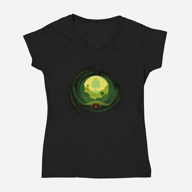 And Back Again-womens v-neck tee-AlynSpiller