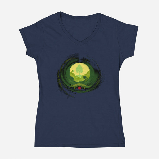 And Back Again-womens v-neck tee-AlynSpiller
