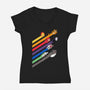 Anime Streak-womens v-neck tee-vp021