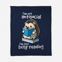 Antisocial Hedgehog-none fleece blanket-NemiMakeit