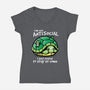 Antisocial Turtle-womens v-neck tee-NemiMakeit