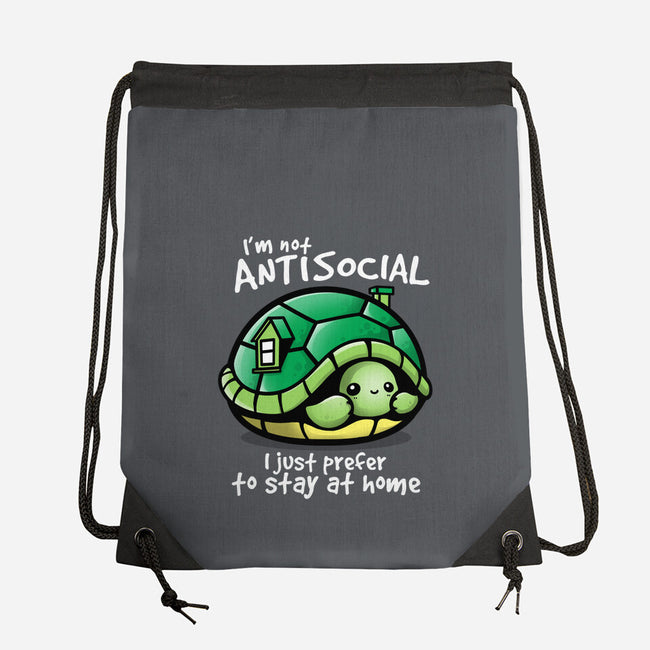 Antisocial Turtle-none drawstring bag-NemiMakeit