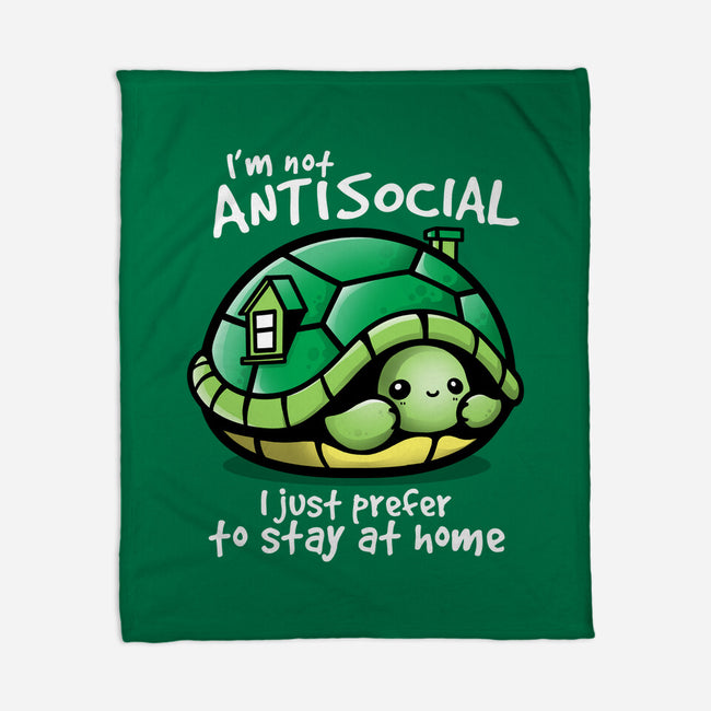 Antisocial Turtle-none fleece blanket-NemiMakeit