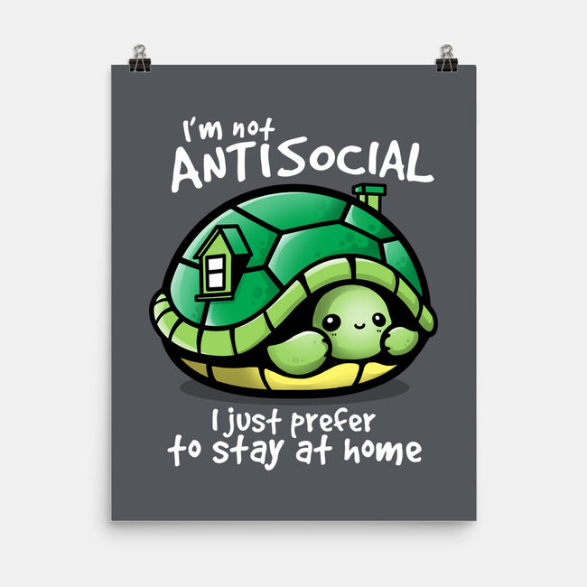 Antisocial Turtle-none matte poster-NemiMakeit