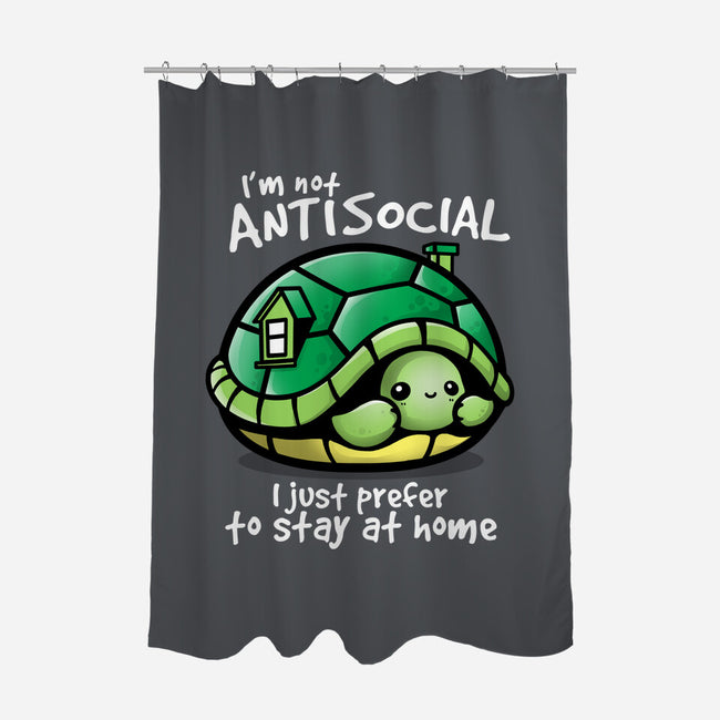 Antisocial Turtle-none polyester shower curtain-NemiMakeit