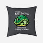 Antisocial Turtle-none removable cover w insert throw pillow-NemiMakeit