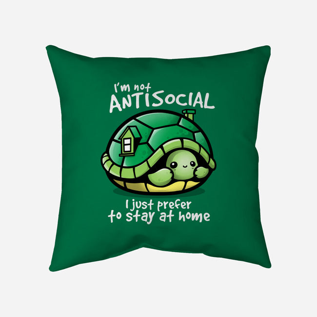 Antisocial Turtle-none removable cover w insert throw pillow-NemiMakeit