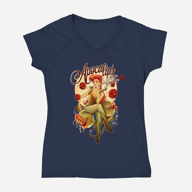 Apocalips-womens v-neck tee-Emilie_B