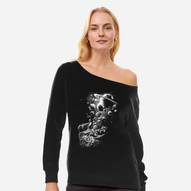 Aquarium Chest-womens off shoulder sweatshirt-Ramos