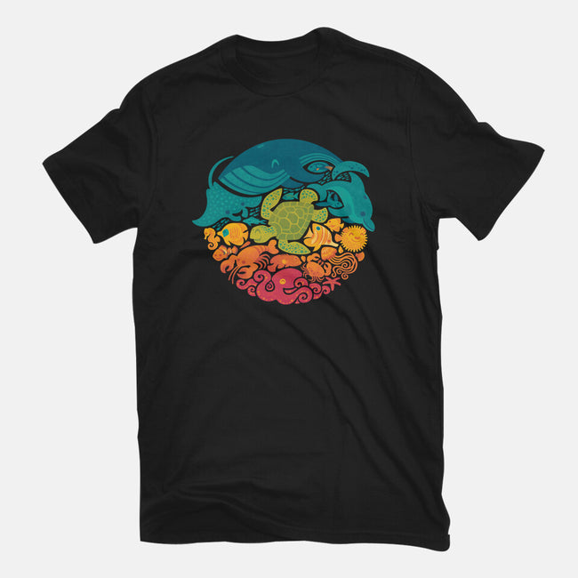 Aquatic Rainbow-unisex basic tee-Waynem