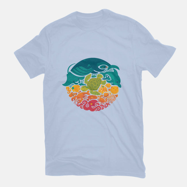 Aquatic Rainbow-mens heavyweight tee-Waynem