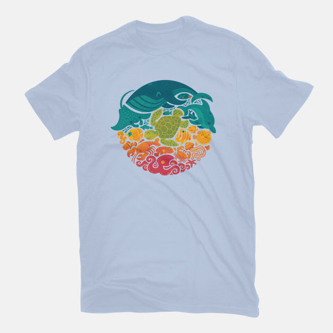 Aquatic Rainbow-womens basic tee-Waynem