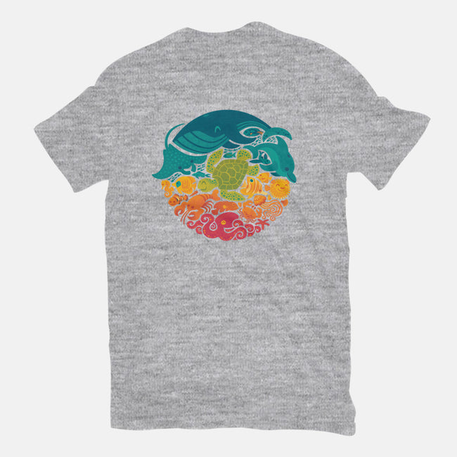 Aquatic Rainbow-womens basic tee-Waynem
