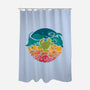 Aquatic Rainbow-none polyester shower curtain-Waynem