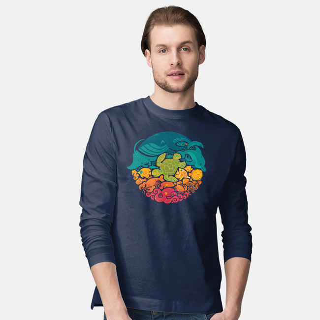 Aquatic Rainbow-mens long sleeved tee-Waynem