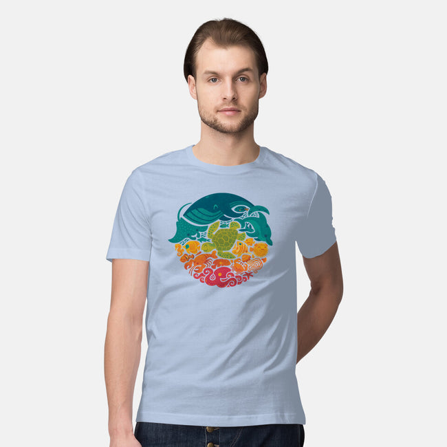 Aquatic Rainbow-mens premium tee-Waynem