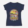 Arcade Wizardry-womens v-neck tee-artlahdesigns