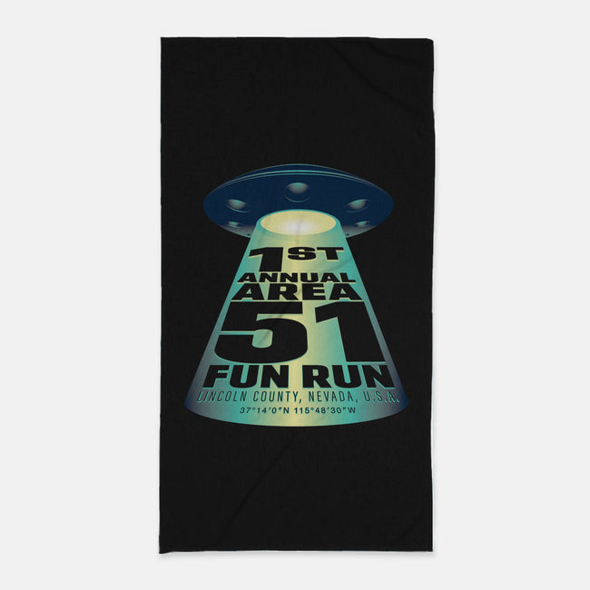 Area 51 Fun Run-none beach towel-mannypdesign