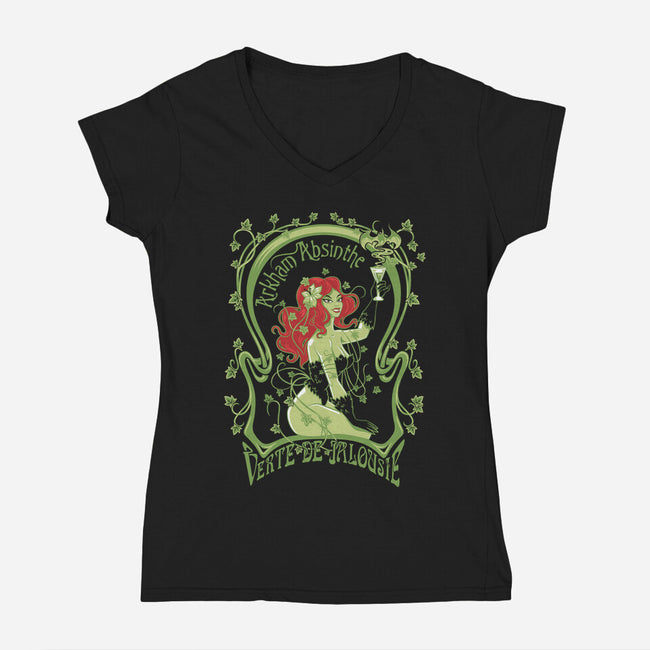 Arkham Absinthe-womens v-neck tee-Nemons