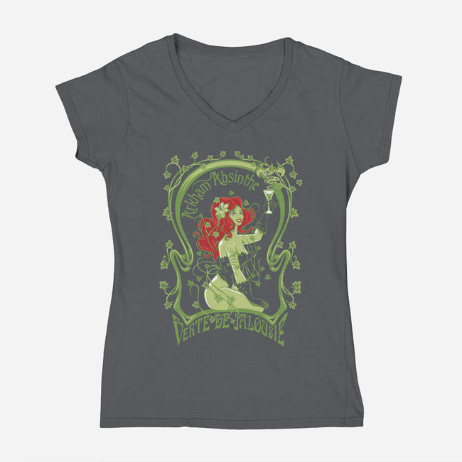 Arkham Absinthe-womens v-neck tee-Nemons