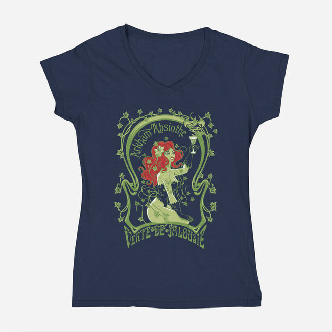 Arkham Absinthe-womens v-neck tee-Nemons