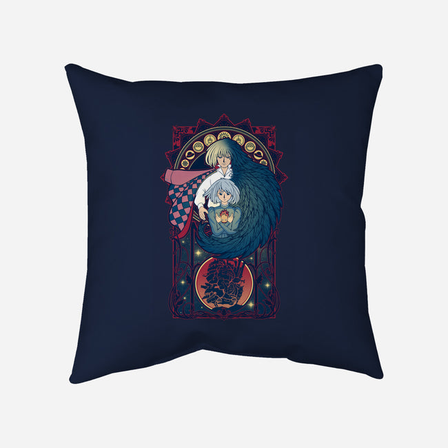 Art of a Moving Castle-none non-removable cover w insert throw pillow-Chocolateraisinfury