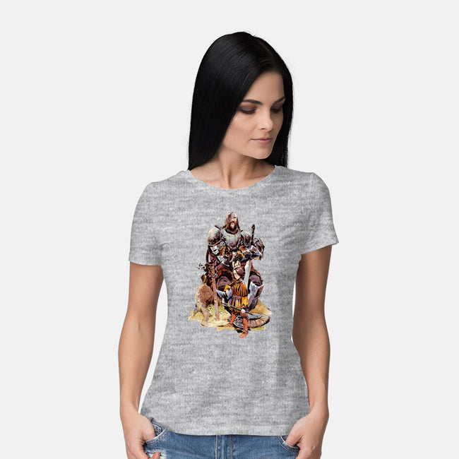 Arya and the Hound-womens basic tee-Matias Bergara