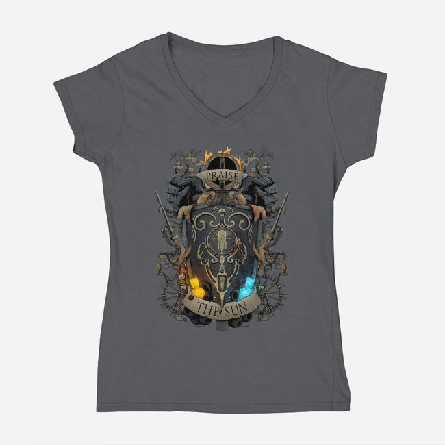 Ash To Embers-womens v-neck tee-Maxman58