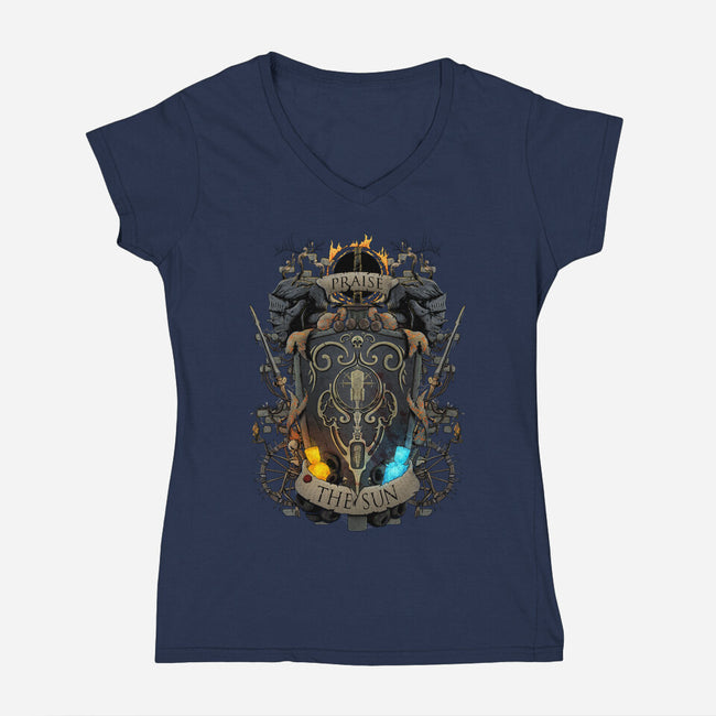 Ash To Embers-womens v-neck tee-Maxman58