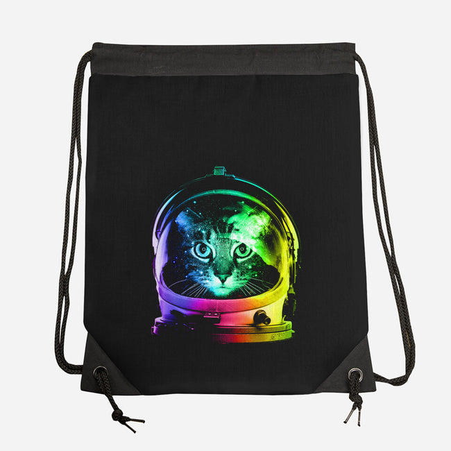 Astronaut Cat-none drawstring bag-clingcling