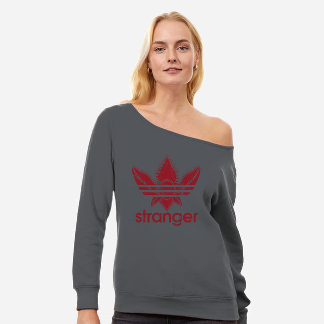Athletic Stranger-womens off shoulder sweatshirt-SarahCave