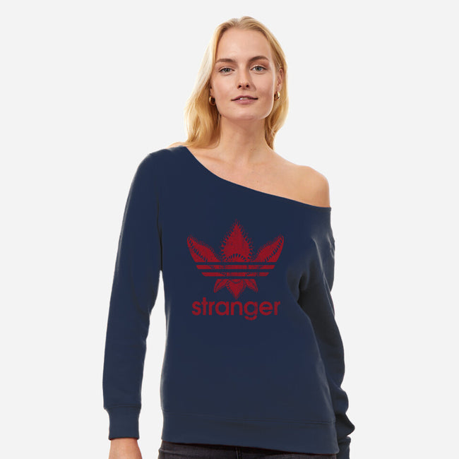 Athletic Stranger-womens off shoulder sweatshirt-SarahCave
