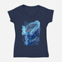 Atomic Fire Born-womens v-neck tee-cs3ink
