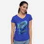 Atomic Fire Born-womens v-neck tee-cs3ink