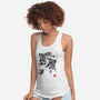 Attack of the Space Pirates Sumi-e-womens racerback tank-DrMonekers