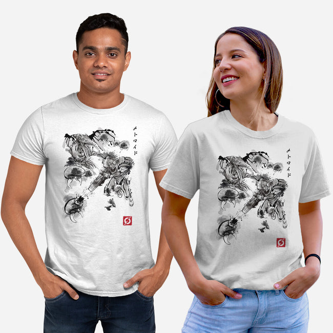 Attack of the Space Pirates Sumi-e-unisex basic tee-DrMonekers