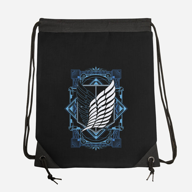 Attack on Art Deco-none drawstring bag-ChocolateRaisinFury