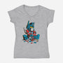 Autoblocks-womens v-neck tee-mekazoo