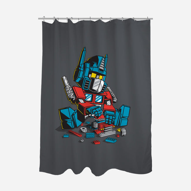 Autoblocks-none polyester shower curtain-mekazoo