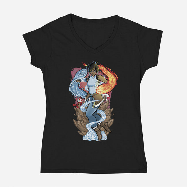 Avatar of the Water Tribe-womens v-neck tee-TrulyEpic
