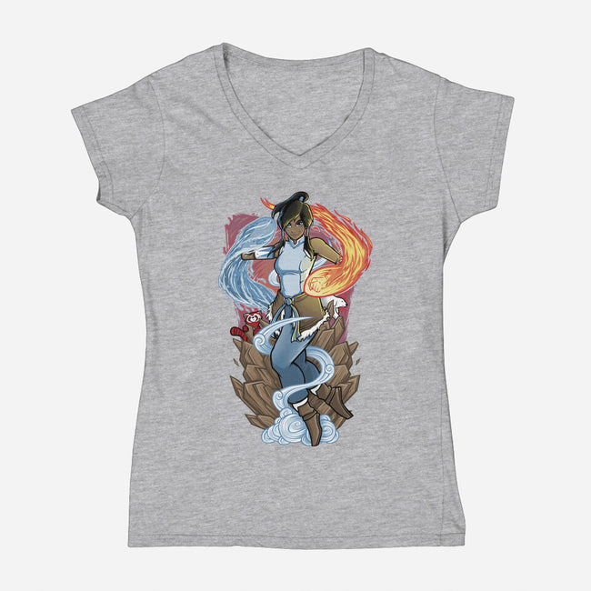 Avatar of the Water Tribe-womens v-neck tee-TrulyEpic