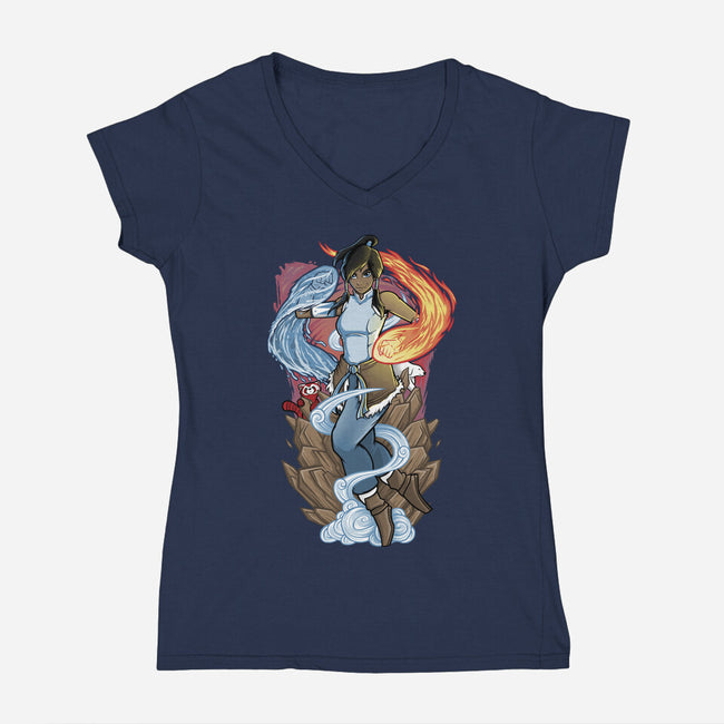 Avatar of the Water Tribe-womens v-neck tee-TrulyEpic